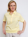 Leon Levin Womens Short Sleeve Banded Bottom 104 Lemonade
