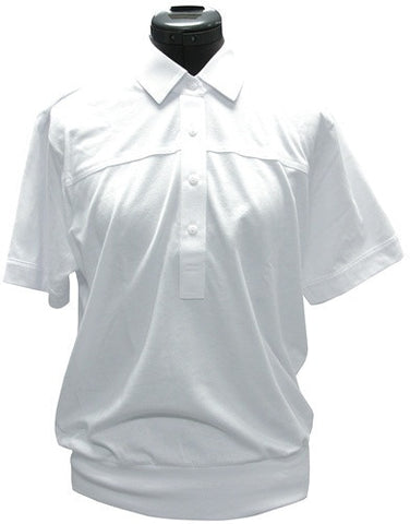 Leon Levin Womens Short Sleeve Banded Bottom 104 White