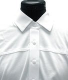 Leon Levin Womens Short Sleeve Banded Bottom 104 White