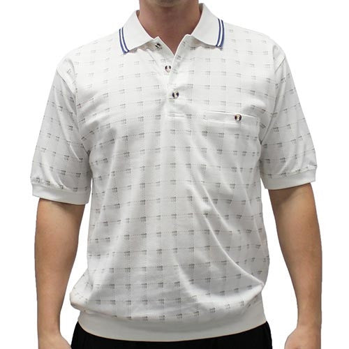 Safe Harbor Allover Short Sleeve Banded Bottom Shirt 112001