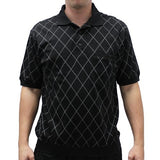 Safe Harbor Allover Short Sleeve Banded Bottom Shirt 112003