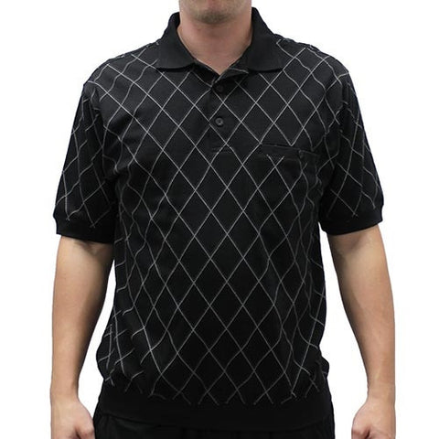 Safe Harbor Allover Short Sleeve Banded Bottom Shirt 112003