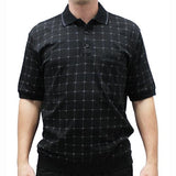 Safe Harbor Allover Short Sleeve Banded Bottom Shirt 112004