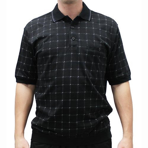 Safe Harbor Allover Short Sleeve Banded Bottom Shirt 112004