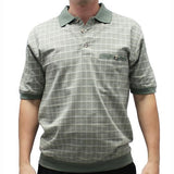 Safe Harbor Allover Short Sleeve Banded Bottom Shirt 112005