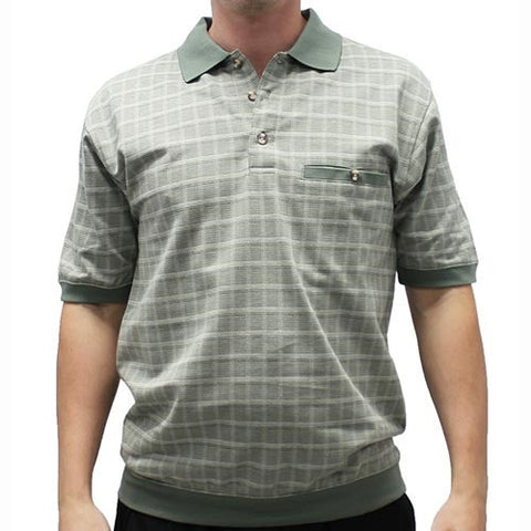 Safe Harbor Allover Short Sleeve Banded Bottom Shirt 112005