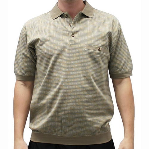 Safe Harbor Allover Short Sleeve Banded Bottom Shirt 112007