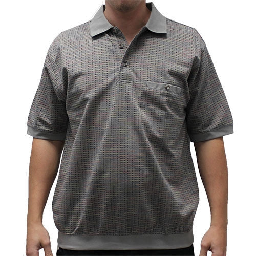 Safe Harbor Allover Short Sleeve Banded Bottom Shirt 112010