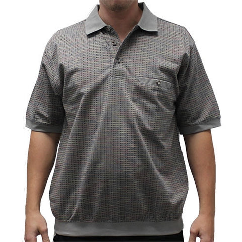 Safe Harbor Allover Short Sleeve Banded Bottom Shirt 112010