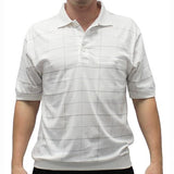 Safe Harbor Short Sleeve Plaid Banded Bottom Shirt - 112013