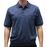 Safe Harbor Diamond Short Sleeve Banded Bottom Shirt 112017