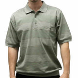 Safe Harbor Allover Short Sleeve Banded Bottom Shirt 112020