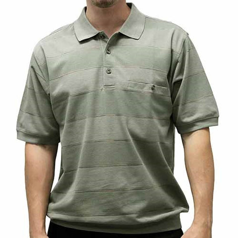 Safe Harbor Allover Short Sleeve Banded Bottom Shirt 112020