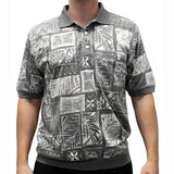 Safe Harbor Jacquard Short Sleeve Banded Bottom Shirt 112021