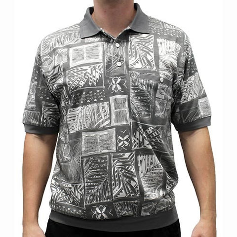Safe Harbor Jacquard Short Sleeve Banded Bottom Shirt 112021