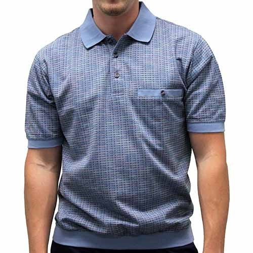 Classics by Palmland Allover Short Sleeve Banded Bottom Shirt 112022