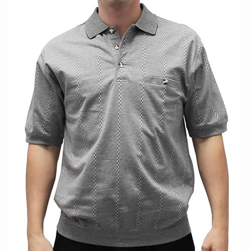 Safe Harbor Allover Short Sleeve Banded Bottom Shirt 112023