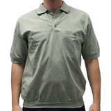 Safe Harbor Allover Short Sleeve Banded Bottom Shirt 112027