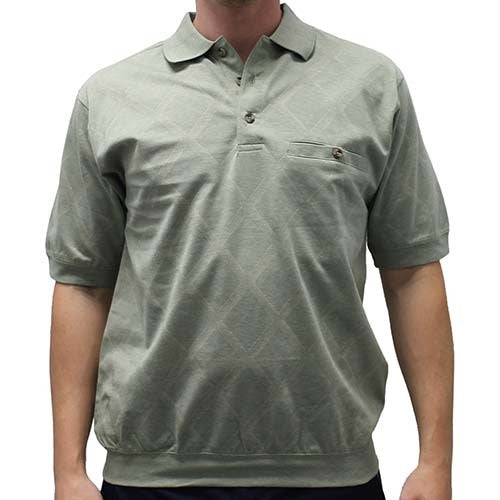 Safe Harbor Allover Short Sleeve Banded Bottom Shirt 112027