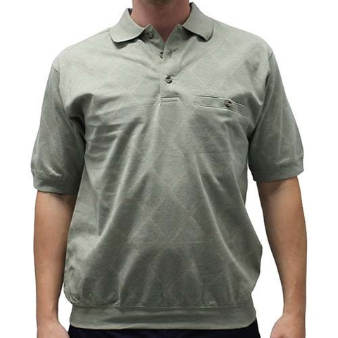 Safe Harbor Allover Short Sleeve Banded Bottom Shirt 112027
