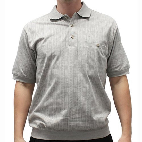 Safe Harbor Allover Short Sleeve Banded Bottom Shirt 112028