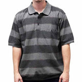 Classics by Palmland Allover Short Sleeve Banded Bottom Shirt 112029