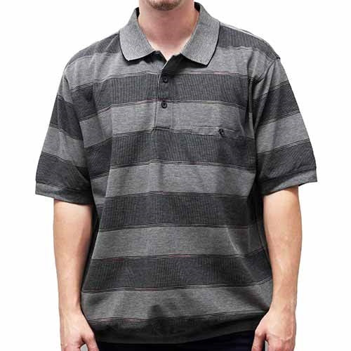 Classics by Palmland Allover Short Sleeve Banded Bottom Shirt 112029