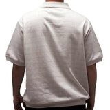 Safe Harbor Allover Short Sleeve Banded Bottom Shirt 112055