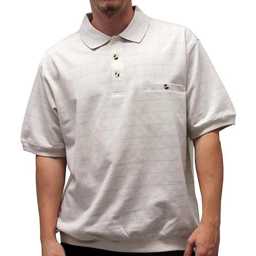 Safe Harbor Allover Short Sleeve Banded Bottom Shirt 112055