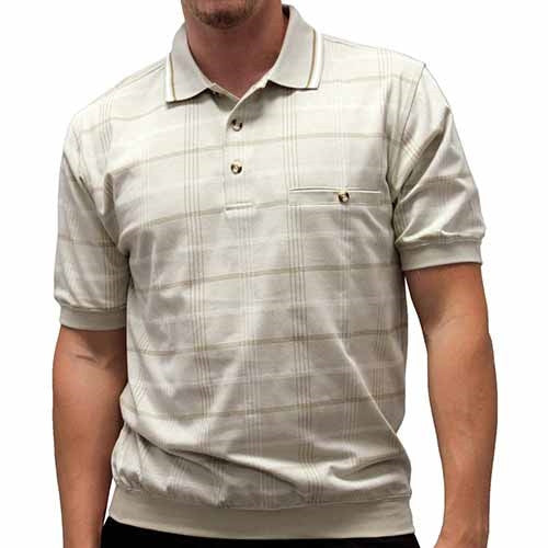 Safe Harbor Allover Short Sleeve Banded Bottom Shirt 112088