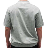Safe Harbor Allover Short Sleeve Banded Bottom Shirt 112105