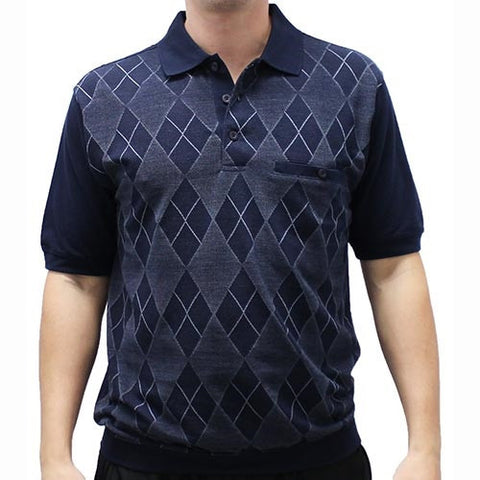 Safe Harbor Allover Short Sleeve Banded Bottom Shirt 112131
