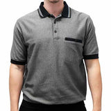 Safe Harbor Allover Short Sleeve Banded Bottom Shirt 112152