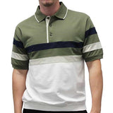 Safe Harbor Allover Short Sleeve Banded Bottom Shirt 112173