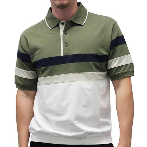 Safe Harbor Allover Short Sleeve Banded Bottom Shirt 112173