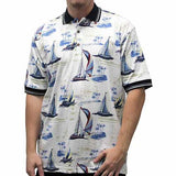 Palmland Men's Boat Sketch Polo Shirt