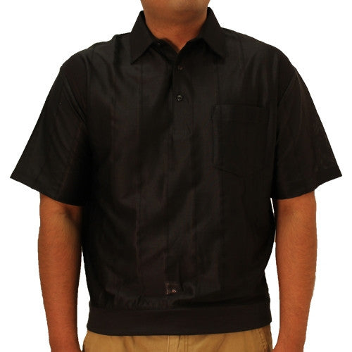 LD Sport S/S Tone on Tone Textured Knit Banded Bottom 6010-16
