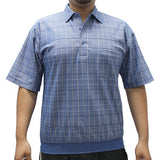 LD Sport Jacquard Short Sleeve Banded Bottom Shirt 6010-200 Navy