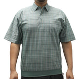 LD Sport Jacquard Short Sleeve Banded Bottom Shirt 6010-200 Sage