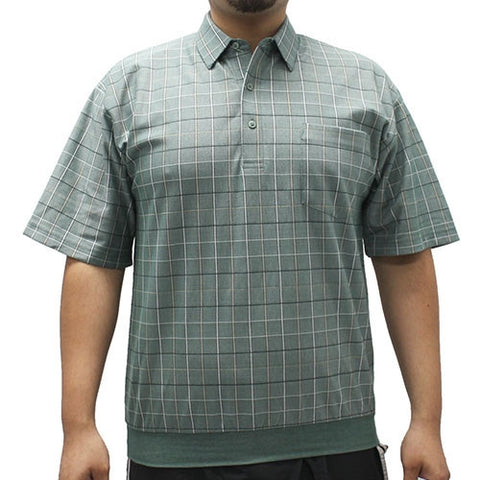 LD Sport Jacquard Short Sleeve Banded Bottom Shirt 6010-200 Sage