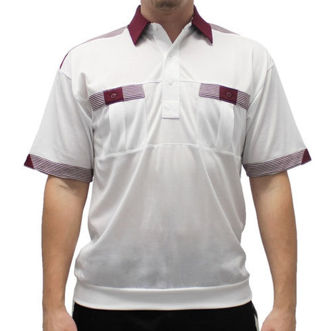 Classics By Palmland Knit Short Sleeve Banded Bottom Shirt 6010-646 Burgundy