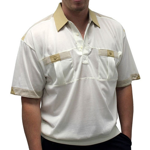 Classics By Palmland Knit Short Sleeve Banded Bottom Shirt 6010-646 Taupe