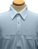Classics by Palmland Big and Tall Short Sleeve Banded Bottom Shirt 6010-656BT Light Blue