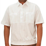 Classics by Palmland Two Pocket Knit Short Sleeve Banded Bottom Shirt 6010-656 White