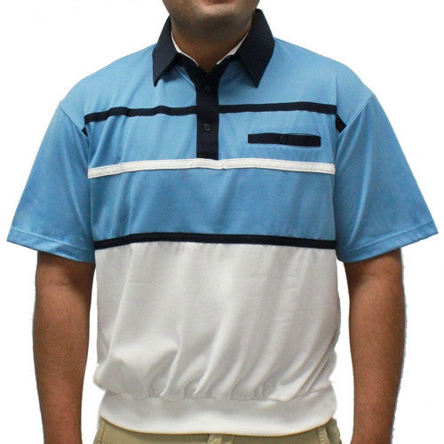 Classics By Palmland Knit Short Sleeve Banded Bottom Shirt 6010-661-Marine