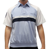 Classics By Palmland Knit Short Sleeve Banded Bottom Shirt 6010-671 LHBlue