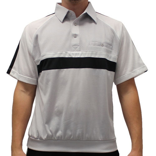 Classics By Palmland Knit Short Sleeve Banded Bottom Shirt 6010-671 Pearl
