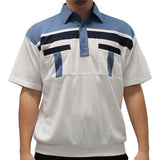 Classics By Palmland Knit Short Sleeve Banded Bottom Shirt 6010-673 Marine
