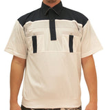 Classics By Palmland Knit Short Sleeve Banded Bottom Shirt 6010-673 Navy