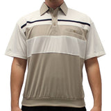 Classics By Palmland Knit Short Sleeve Banded Bottom Shirt 6010-674 Taupe